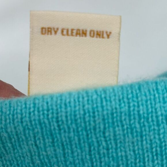 Peck & Peck 100% Pure Cashmere Boatneck Sweater Blue Medium - Picture 6 of 6